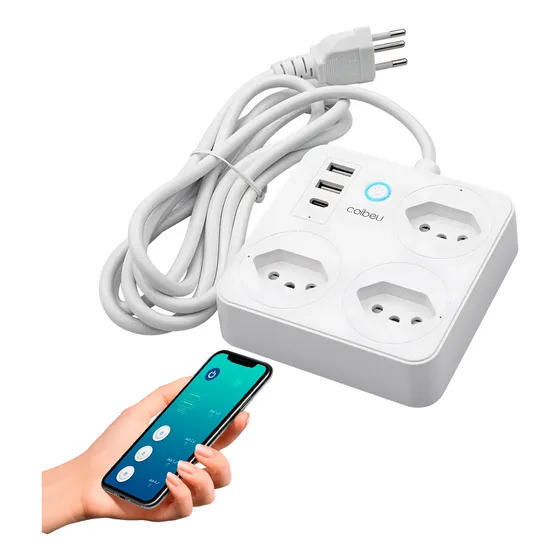 Extensões Coibeu Inteligente Wifi 3 Tomadas 2usb 1pd Tuya