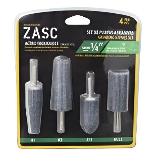 Set De Puntas Abrasivas Para Aceroinox Zanco 1/4'' 4pzs Zasc