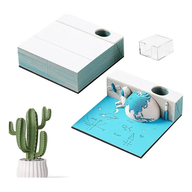 Calendario De Escritorio 3d Bloc De Notas Regalo Navidad