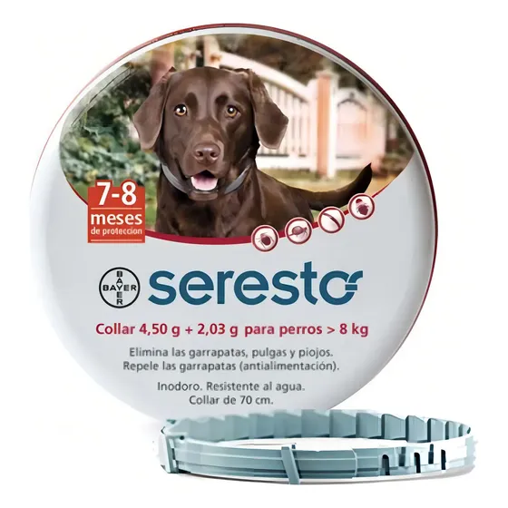 Antipulgas Collar Seresto Para Perros 8 Kg A Más | Cuotas sin interés
