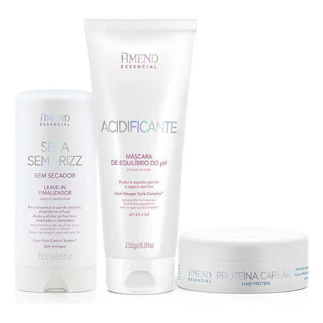 Amend Essencial Seca S Frizz + Acidifican + Proteína Capilar Amend Essencial Seca S Frizz + Acidifican + Proteína Capilar