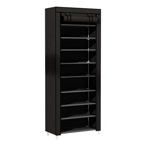 Zapatero Closet De 9 Niveles Armable Organizador De Zapatos Color Negro