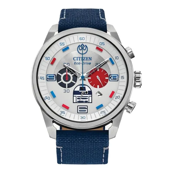 Reloj Hombre Citizen Star Wars R2d2 Correa Nylon Azul 100m