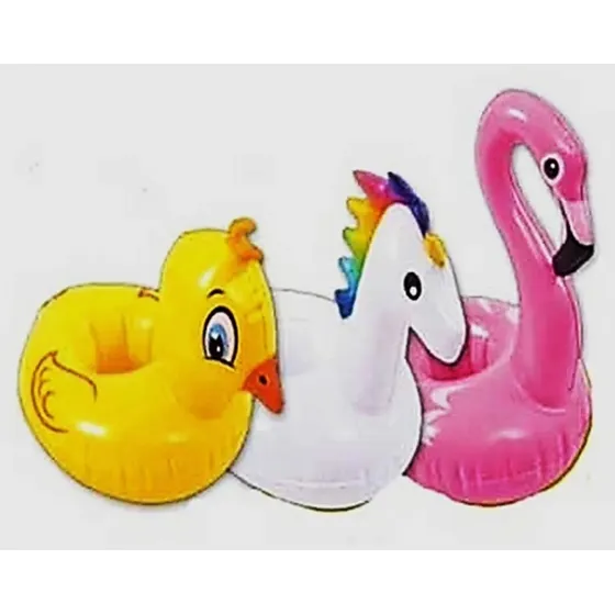 Posa Vaso Inflable Pileta Bebida Unicornio Pato Flamenco Color Multicolor