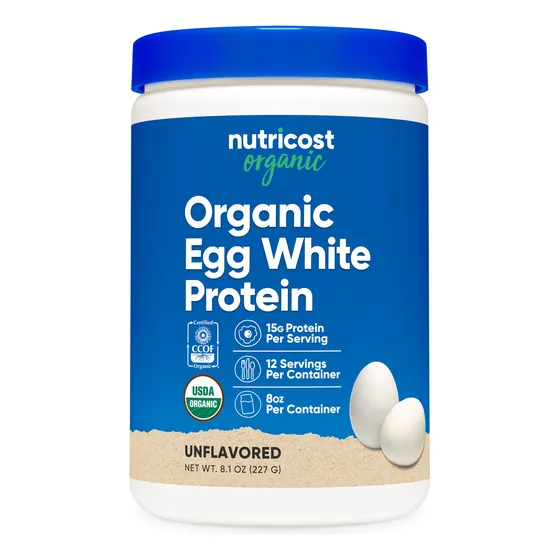 Proteína En Polvo Nutricost, Clara De Huevo Orgánica, 240 Ml