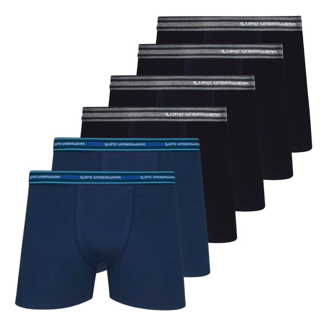 Cuecas Boxer Lupo Algodão Masculina Kit Com 6 Peças Cuecas Boxer Lupo Algodão Masculina Kit Com 6 Peças