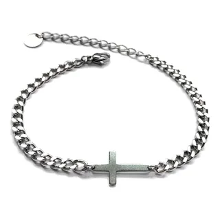 Pulsera De Cruz En Acero Inoxidable Unisex Pulsera De Cruz En Acero Inoxidable Unisex
