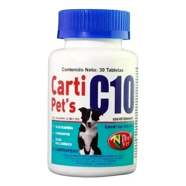 Carti Pets C10 Carprofeno Glucosamina 30 Tabs Norvet