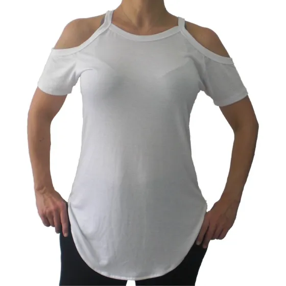 Blusa Blusón Manga Corta Hombros Desnudos Qantik