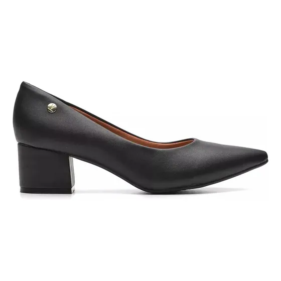 Taco Bajo Ancho Negro Mujer Vizzano