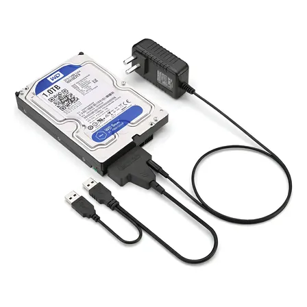 Cabo Conversor Ssd Hd Sata Notebook 2,5 3,5 Para Usb 2.0 Pc Preto
