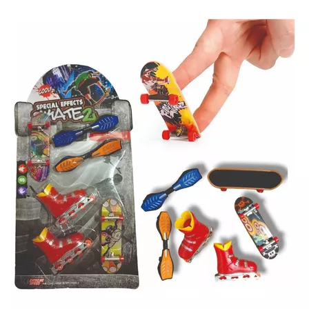 Patines Patinetas Para Dedos De Skate Set Tablas Fingerboard Color Multicolor Patineta