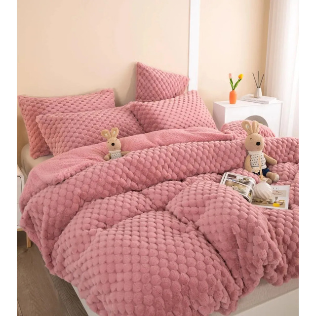 Cobertor Queen ReversÃvel Sherpa E Pelo De Coelho Rosa Texturizado 3000 G Cobertor Queen ReversÃvel Sherpa E Pelo De Coelho Rosa Texturizado 3000 G