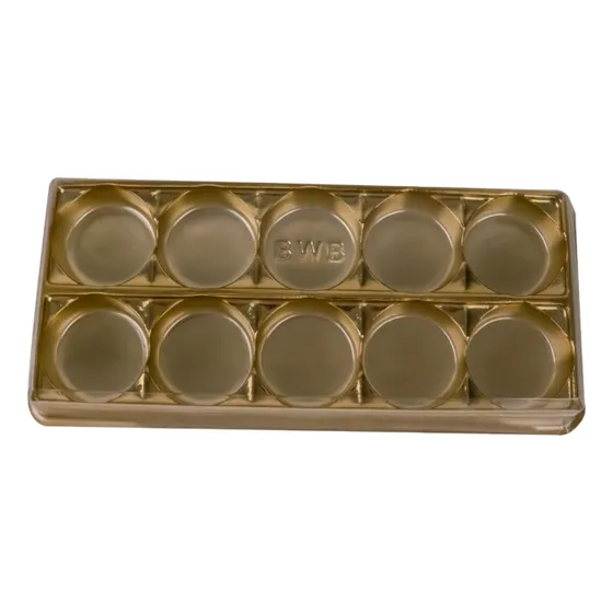 1 Paq C/10 Cajas Rectang P/bombones Bwb Cod 14000 Doradas