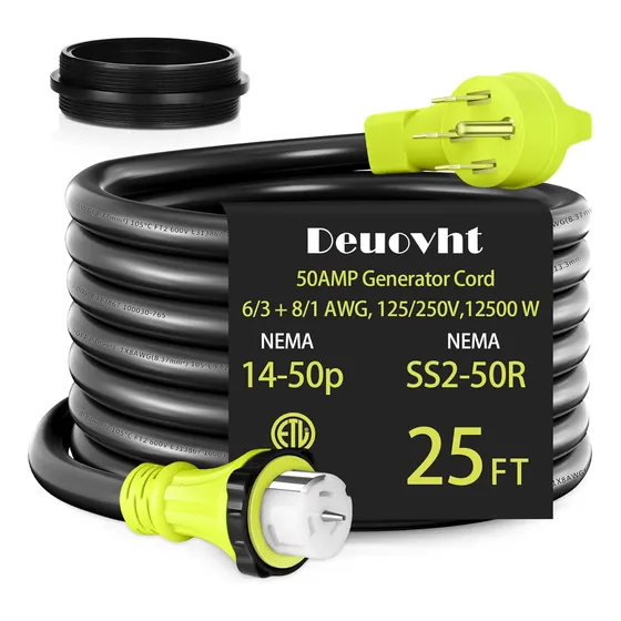 Cable Extensión 50a Nema 14-50p A Ss2-50r 25 Pies