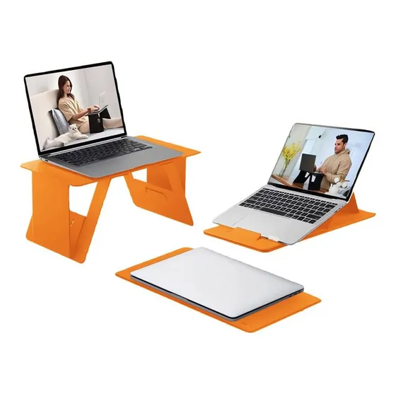 Soporte Plegable Para Laptop Escritorio Portatil Cuero Casa