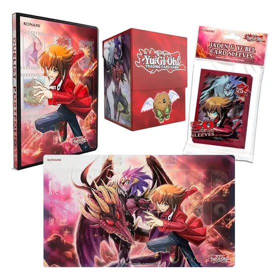 Kit Deck Box Sleeves Playmat Album Yugioh Jaden Yubel Gx