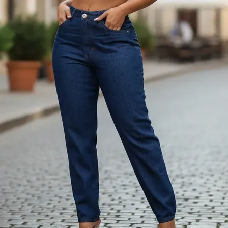 Calça Jeans Mon Cintura Alta Feminina Blogueira Premiun