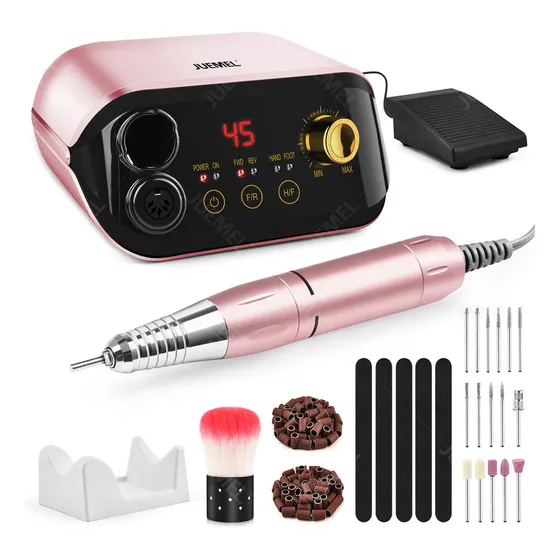 Pulidor Esmeril Taladro De Uñas Profesional 35000rpm Con Pedal Para Salones Juemel M8868RG
