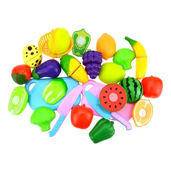 Juego De Cortar Alimentos Frutas Verduras Juguete 18 Piezas