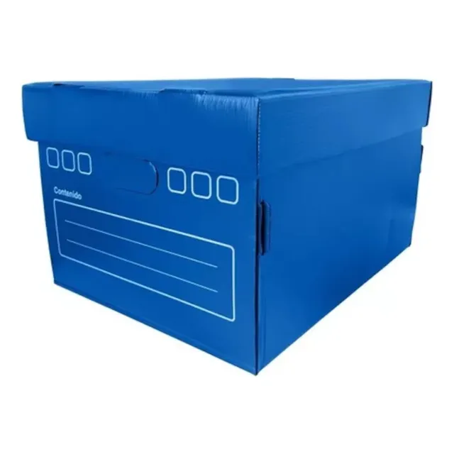 Caja Archivadora Plástico Corrugado 42 X 32 X 25,5 Cm