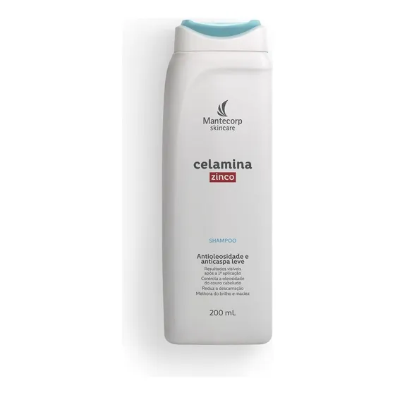 Shampoo Anticaspa e Antioleosidade Celamina Zinco 200ml Mantecorp