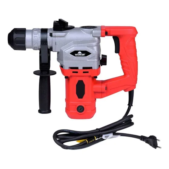 Martelete eletropneumático Worker 900W sem fio vermelho e preto frequência de 50Hz/60Hz com 900W de potência 220V