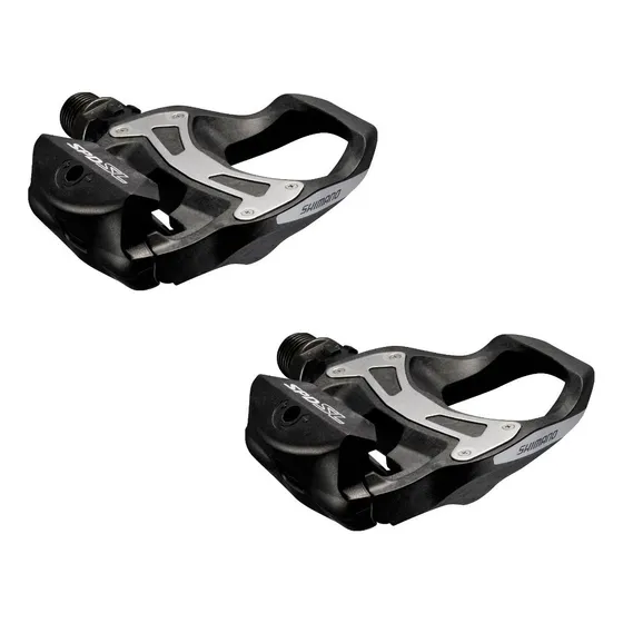 Pedal de bicicleta Shimano PD-R550L x 2 cores pretas -9cm x 7cm x 165mm
