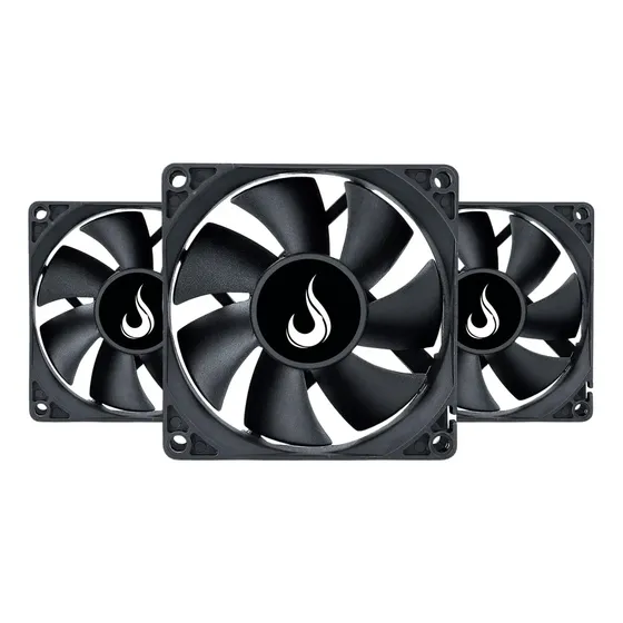 Kit 3 Cooler Fan Rise Mode Black 80mm 12v Preto Rm-bk-02-fb