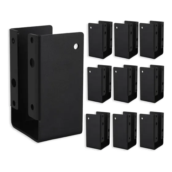 Percha Oculta Negra De 2 X 4 Con 8 Agujeros Para Vigueta De 