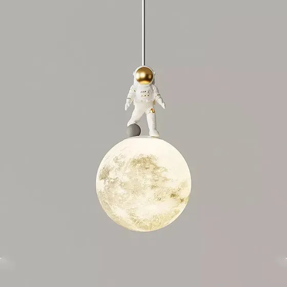 Lámpara Colgante Lunar Astronauta Dibujos Animados For Niños