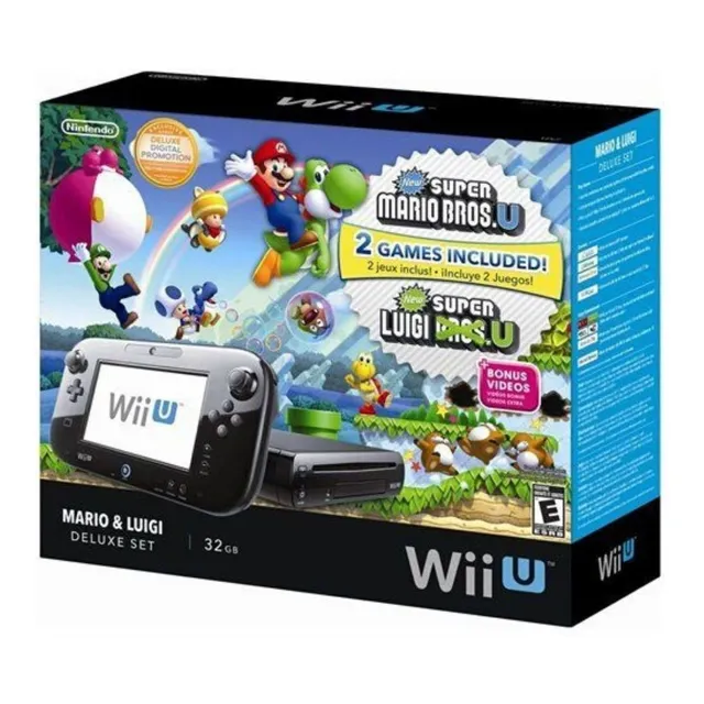 Nintendo Wii U 32GB Mario & Luigi Deluxe Set color negro - Excelente (Reacondicionado)