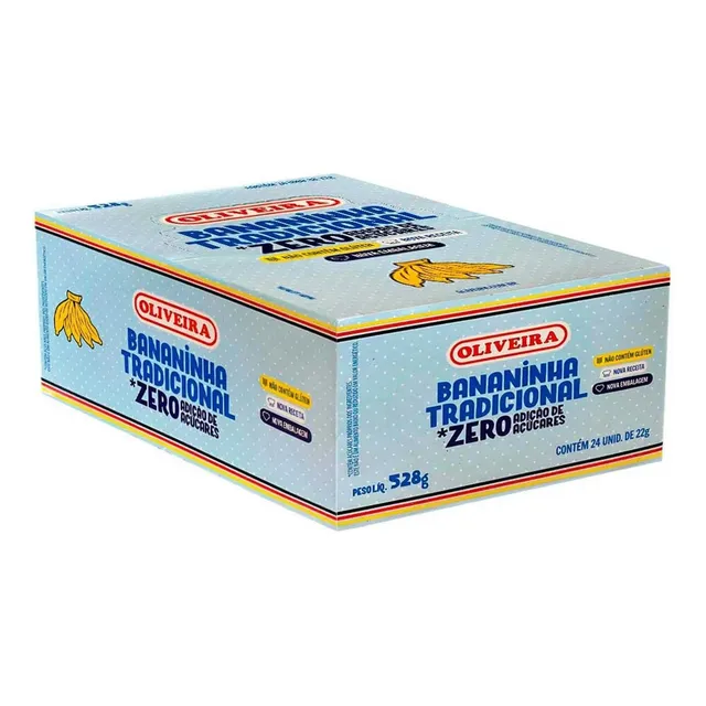 Bananinha Cremosa Zero Açucar /s Gluten Oliveira 24 Uni 22g