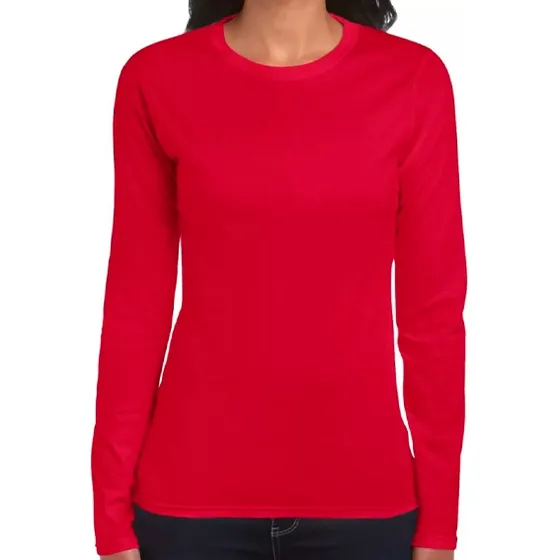 Sueter Franela Manga Larga Dama Algodon  S, M Y L 