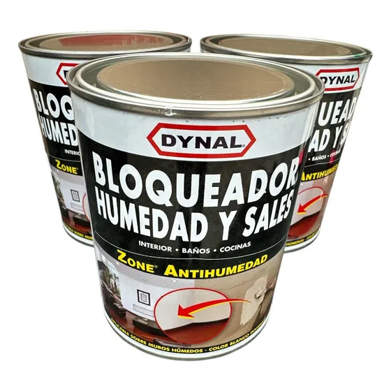 Bloqueador De Humedad Y Sales  Dynal 1/4 Galon // Mojostore Blanco Mate