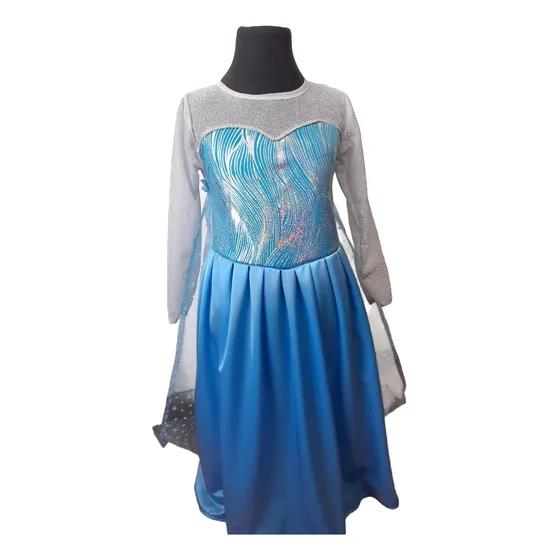 Disfraz Vestido Elsa - Frozen + Corona De Regalo - Full
