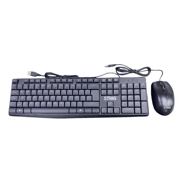 Kit Teclado Y Mouse Alambrico Usb Español Strig K15, M11