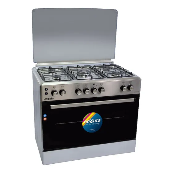 Cocina Combinada 5 Hornallas Inox Con Convección Enxuta