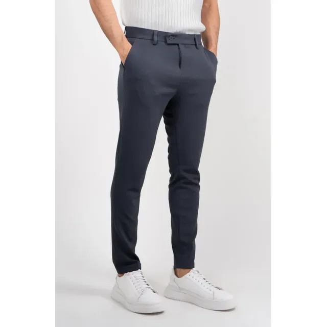 Calça Social Alfaiataria Masculina Malha Elastano Stretch