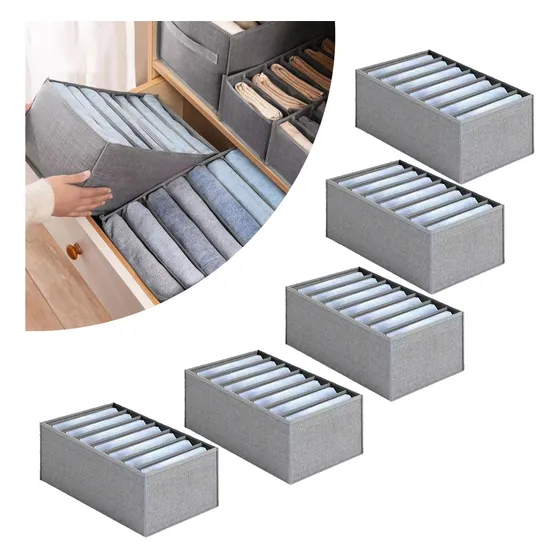Kit 5 Colmeia Organizador Gaveta Jeans Roupas 7 Divisoria