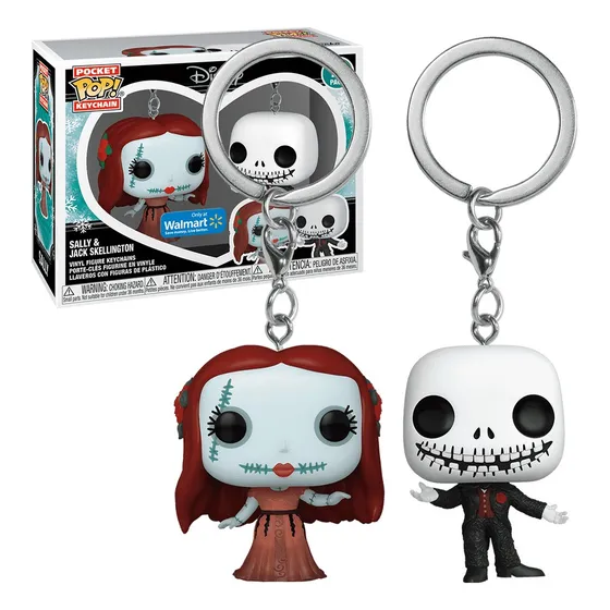 Llavero Pocket Pop! Funko: Disney - Jack & Sally Skellington