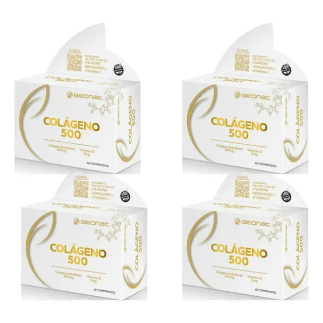 Colageno Hidrolizado Geonat 500mg (60 Comp) Sin Tacc X4