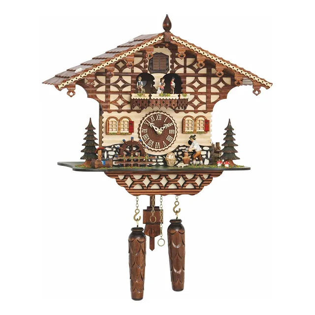 Reloj Cuco Cuarzo Casa Selva Negra Picador Madera Movil 4212