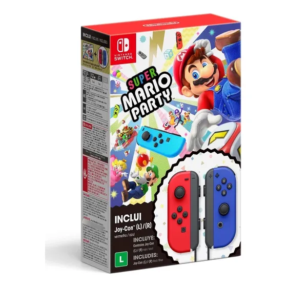 Jogo Super Mario Party Com Par De Joy-cons - Switch (novo)