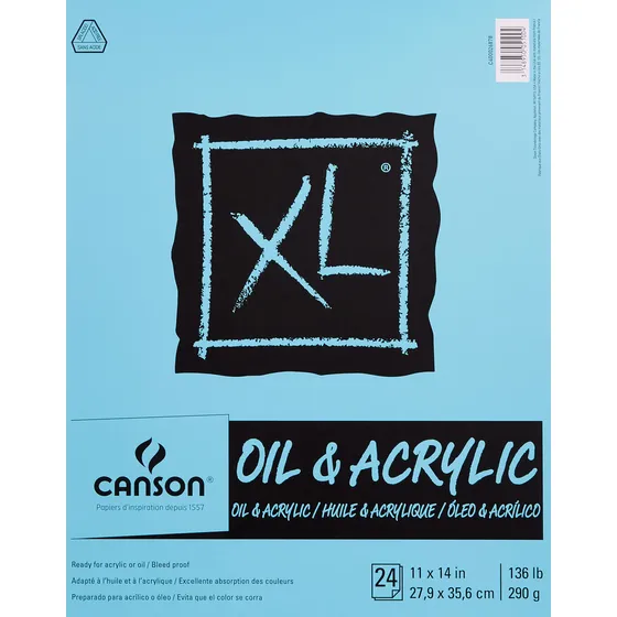 Óleo Y Acrílico De La Serie Paper Canson Xl, 11 X 14 Pulgada