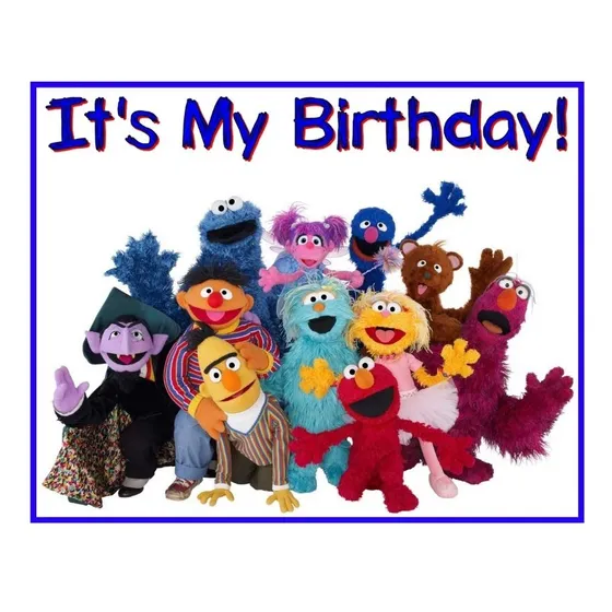Sesame Street  Cumpleaño Para Niño Material Color Oscuro X