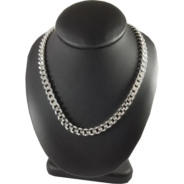Cadena Plata 925 Groumet 7mm 70cm Maciza Hombre Garantia