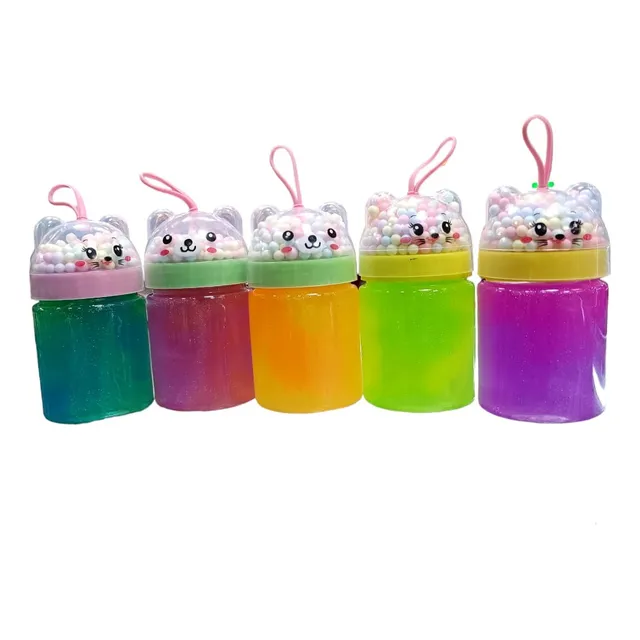 Slime Pepas Osos Gatos Colores Brillante Plastilina Escarcha