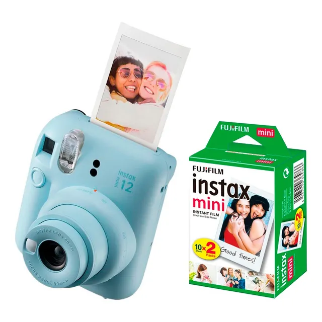Kit Cámara Instax Mini 12 Fujifilm + Cartucho 20 Pzas