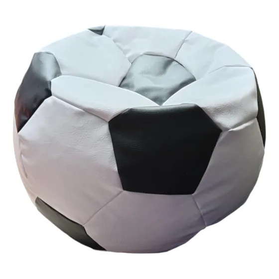 Silla Puff Balón De Futbol L 90 Cm Diámetro Grande Cuerotex